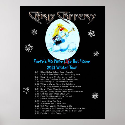 Chris Caffery - Hiver Tour 2021 Poster (Devant)