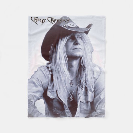Chris Caffery Portrait Black & White Fleece Deken (Voorkant)