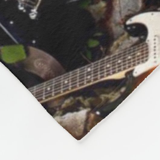 Chris Caffery Standing with Guitars Fleece Blanket (Hoek)