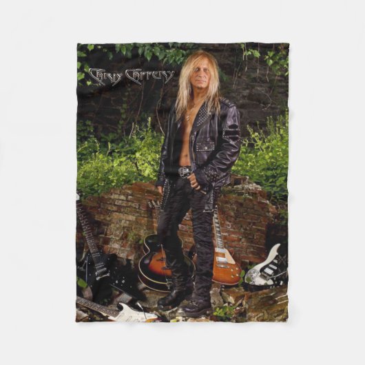 Chris Caffery Standing with Guitars Fleece Blanket Deken (Voorkant)