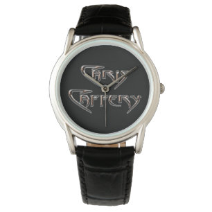Chris Caffery Watch (zwarte 2 lijnen) Horloge