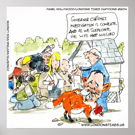 Chris Christie Comme Un Poster Drôle De Fox (Devant)