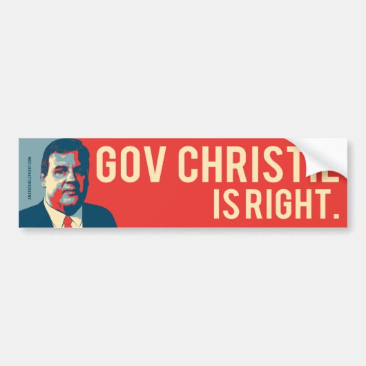 Chris Christie Hope Bumpersticker (Voorkant)
