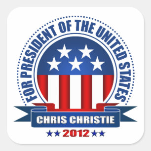 Chris Christie Vierkante Sticker