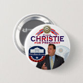 Chris Christie voor President Button (Voorkant /achterkant)
