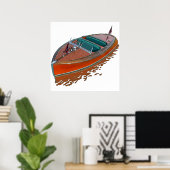 Chris-Craft Barrel Terug Poster (Thuiskantoor)