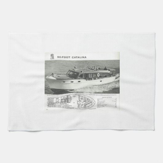 Chris Craft Catalina Boats Kitchen Towel 24 x 16 i Theedoek (Horizontaal)