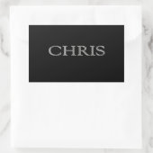 Chris Custom Raised Lettering Rechthoekige Sticker (Tas)