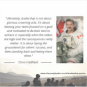 Chris Hadfield Sticker en leadership (Devant)