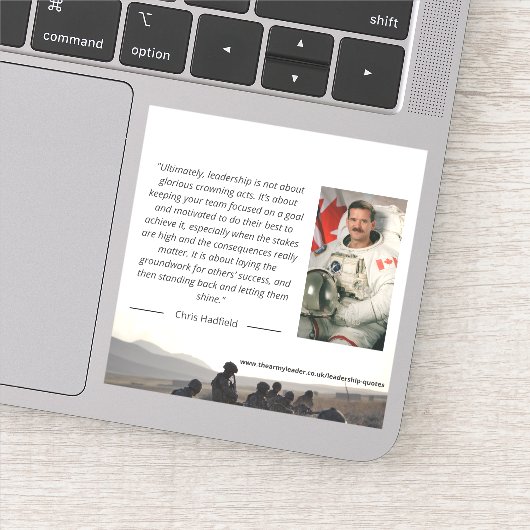 Chris Hadfield Sticker en leadership (Détail)