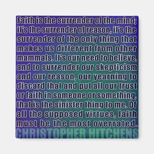 Chris Hitchens Surrender of Reason (Blues) Magnet Magneet (Voorkant)