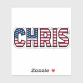 Chris Name Vorname USA Sticker Stickerset (Vel)