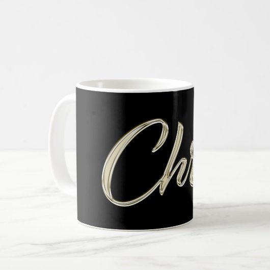 Chris Name Whitegold Tasse Teetasse (Devant gauche)