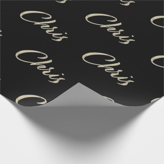 Chris Prénom Nom du papier cadeau (Coin)