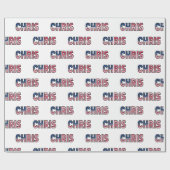 Chris Prénom US Papier cadeau (Plat)