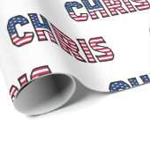 Chris Prénom US Papier cadeau (Coin rond)