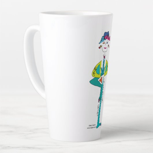 'Chris' - Uitlijning is Key Yoga Latte Mok (Linkerhoek)