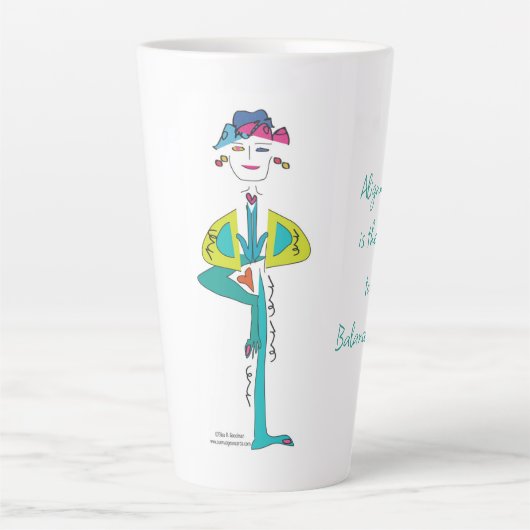'Chris' - Uitlijning is Key Yoga Latte Mok (Voorkant)