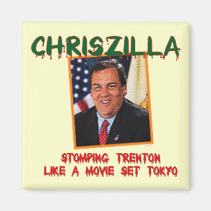 Chris Zilla - Chris Christie Refkoelkast Magnet Magneet