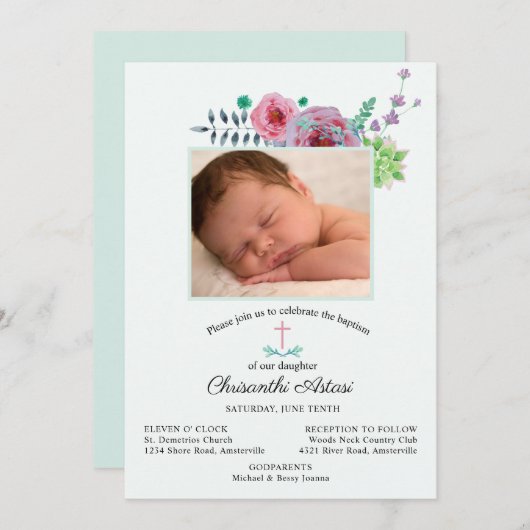 Chrisanthi Invitation (Devant / Derrière)