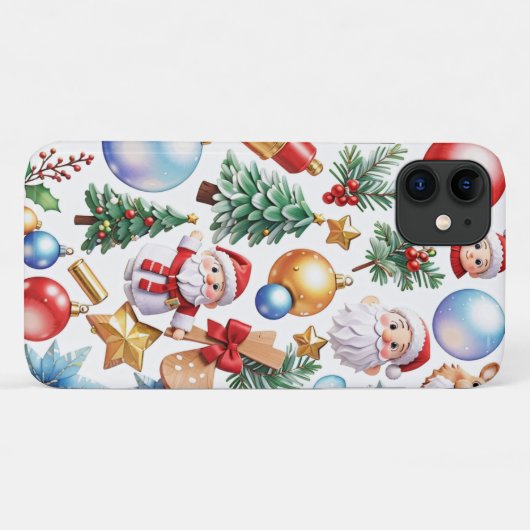 ChrisChristmas Reindeer Happy Christmas Happy New Case-Mate iPhone Case (Achterkant (horizontaal))