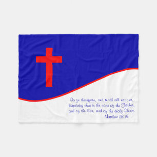 Chrisitan Flag geïnspireerd Fleece Deken