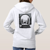 Chrismas deer and trees hoodie for women (Achterkant)