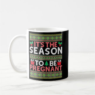 Chrismas Ugly Sweaer Pregnancy Baby Announcemen Xm Koffiemok