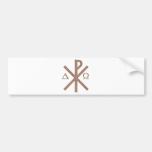 Chrisme Alpha Omega aspect terre. Bumpersticker