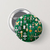 Chrismons Ronde Button 5,7 Cm (Voorkant /achterkant)