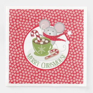 ChrisMouse Sneeuwvlokken Papieren servetjes Servet