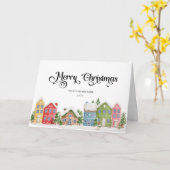 Chrismtas village Accueil d'entreprise Carte de va (Fleur jaune)