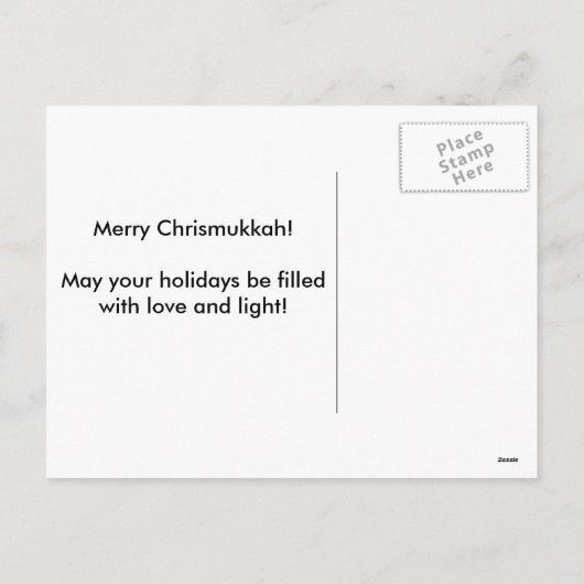 Chrismukkah carte de voeux avec elfes et dreidels (Dos)