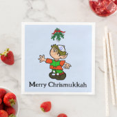 Chrismukkah Elf Paper Napkins Servet (Insitu)