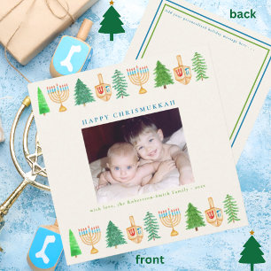 Chrismukkah Foto Vakantie Bericht Kerst Kaart