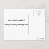 Chrismukkah Groeten met Elfen en Dreidels Feestdagenkaart (Achterkant)