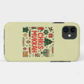Chrismukkah Hanukkah Kerst Joodse Religieuze Case-Mate iPhone Case (Achterkant (horizontaal))