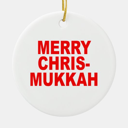 Chrismukkah Keramisch Ornament (Voorkant)
