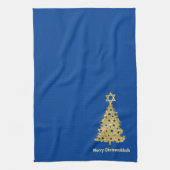 Chrismukkah Kitchen Towel met Tree Star van David Theedoek (Verticaal)