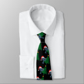 Chrismukkah Motif de Cravate Imprimer Cravate noir (Attaché)