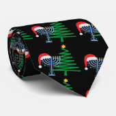 Chrismukkah Motif de Cravate Imprimer Cravate noir (Roulé)