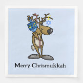 Chrismukkah Reindeer Paper Napkins Servet (Voorkant)