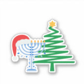 Chrismukkah Vinyl Sticker (Voorkant)