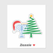Chrismukkah Vinyl Sticker (Vel)