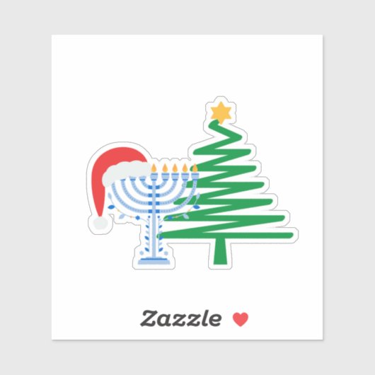 Chrismukkah Vinyl Sticker (Vel)