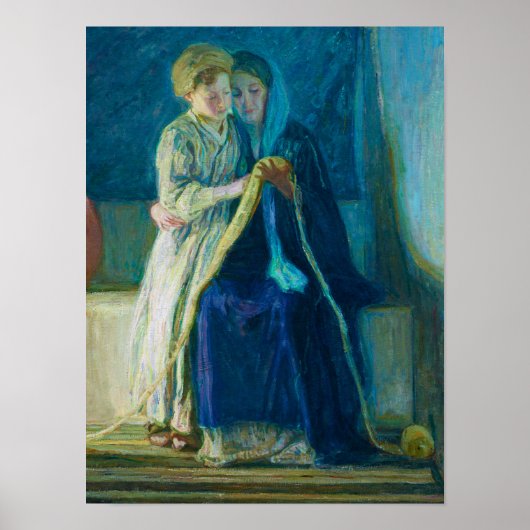 Christ and His Mother Studying the Scriptures Poster (Voorkant)