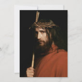 Christ avec Thorns. Carte religieuse de Pâques aux (Devant)