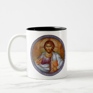 Christ Blessing Tweekleurige Koffiemok
