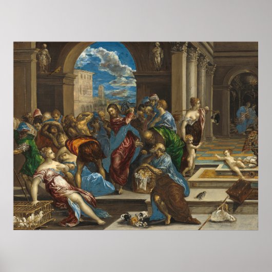 Christ Cleansing - El Greco, affiche d'art grec (Devant)