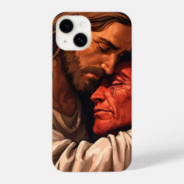 Christ Comforting Lucifer iPhone case 14 Hoesje
